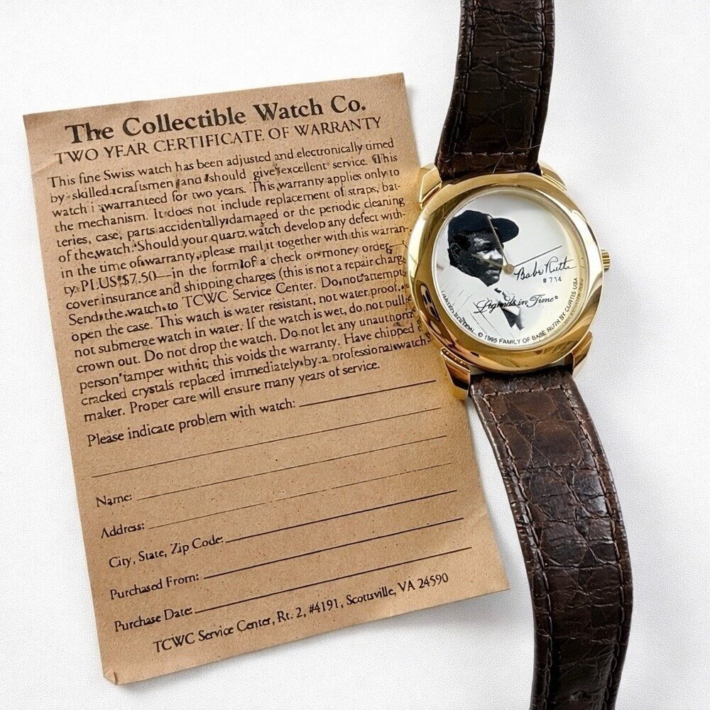 Babe Ruth Legends in Time Watch with Box - Picture 2 of 10